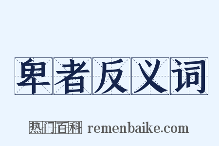 卑者反义词是什么意思的图片